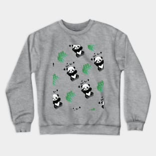 Pattern little panda Crewneck Sweatshirt